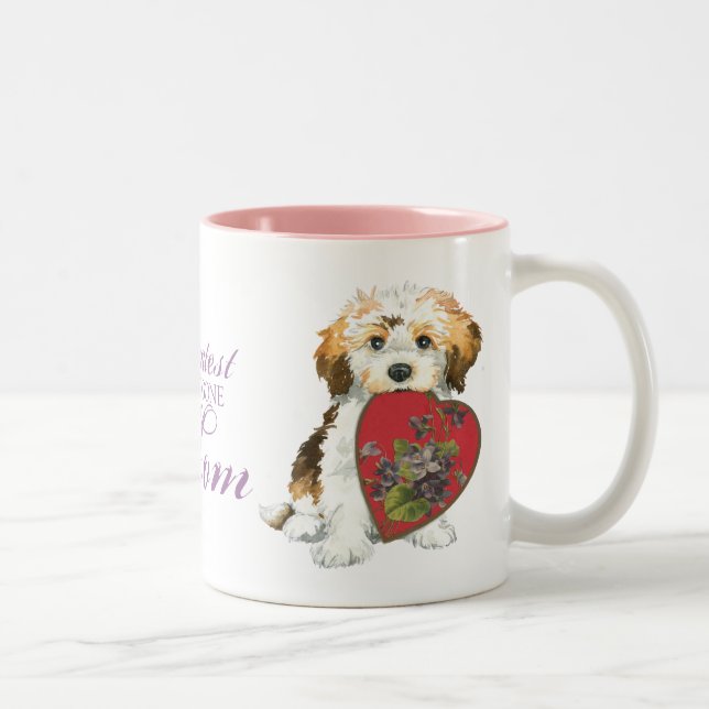 Havanese Heart Mom Two-Tone Coffee Mug (Right)