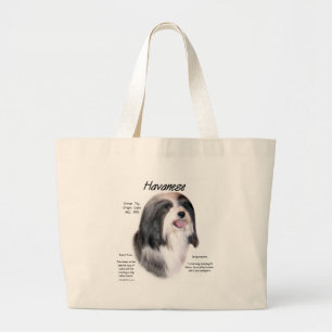 Havanese History Design Large Tote Bag