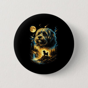 Havanese howling to the moon vintage 90s funny dog 2 inch round button