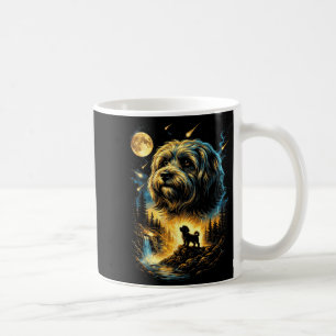 Havanese howling to the moon vintage 90s funny dog coffee mug
