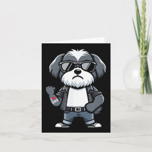 Havanese I Love Dad Funny Dog Tattoo Card