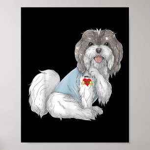 Havanese I Love Mom Tattoo Dog Funny Mothers Day G Poster