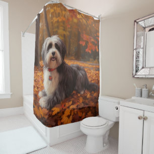 Havanese in Autumn Leaves Fall Inspire 