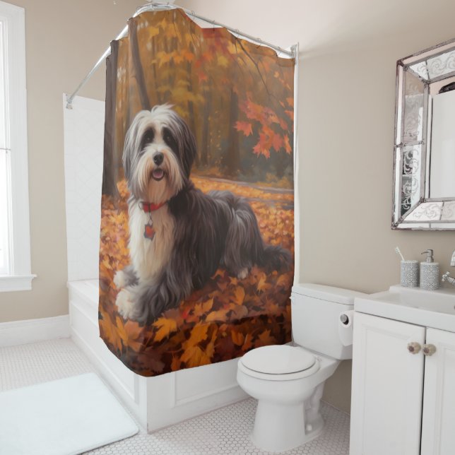 Havanese in Autumn Leaves Fall Inspire  (In Situ)