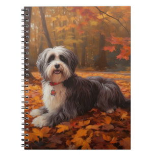 Havanese in Autumn Leaves Fall Inspire  Notebook