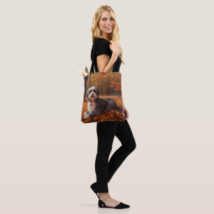 Havanese in Autumn Leaves Fall Inspire  Tote Bag