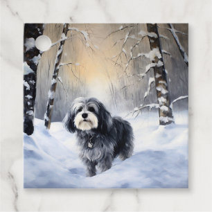 Havanese Let It Snow Christmas Favour Tags