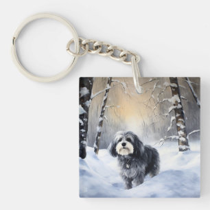 Havanese Let It Snow Christmas Keychain