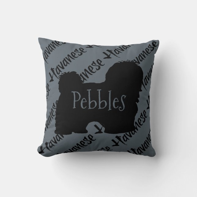 Havanese Love Custom Throw Pillow (Front)