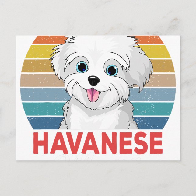 Havanese Mama Cute Havanese Dog Mom Funny Girls Announcement Postcard (Front)