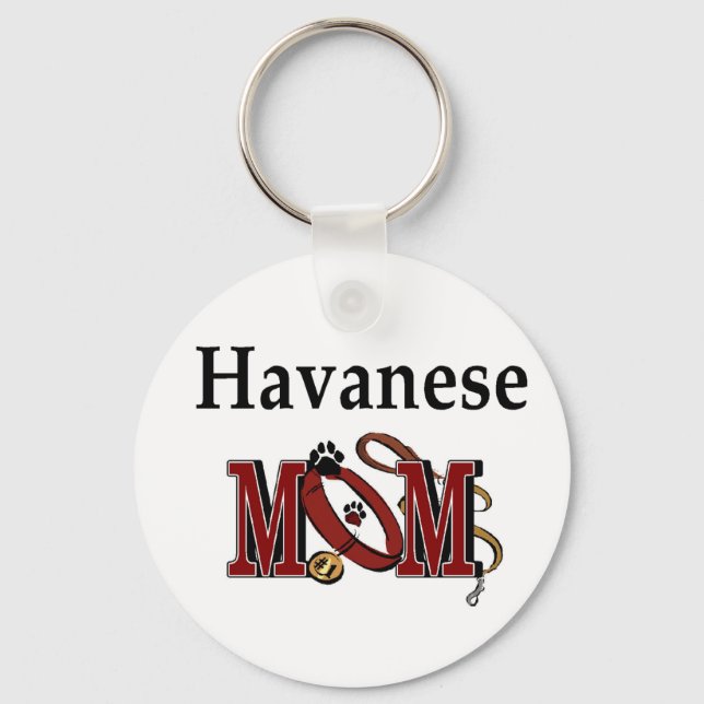 Havanese MOM Gifts Keychain (Front)