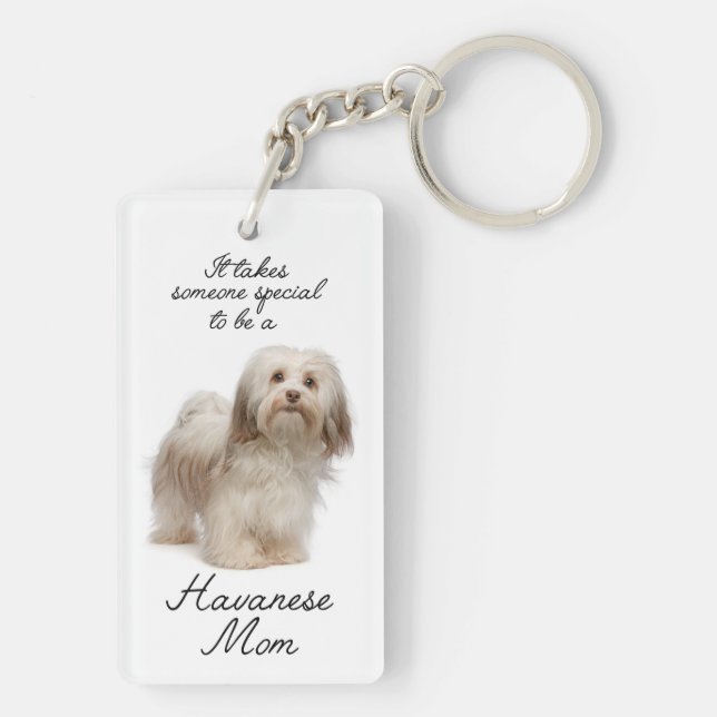 Havanese Mom Keychain (Back)
