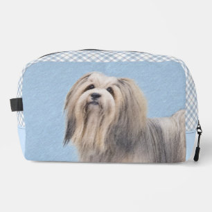 Havanese Painting Silver Cute Original Pet Dog Art Dopp Kit