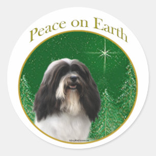 Havanese Peace Classic Round Sticker