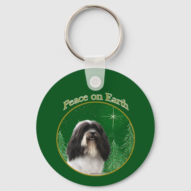 Havanese Peace Keychain (Front)