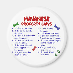HAVANESE Property Laws 2 Magnet