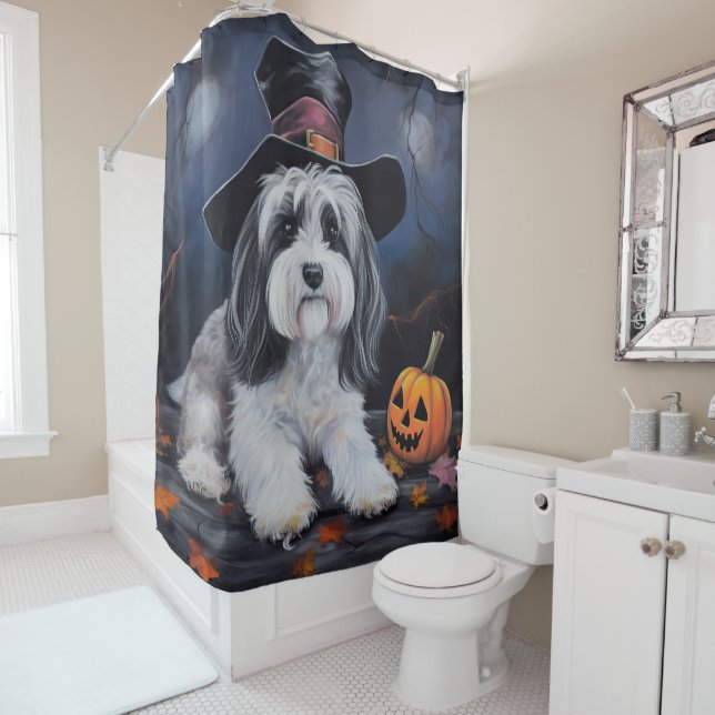 Havanese Pumpkins Halloween Scary (In Situ)