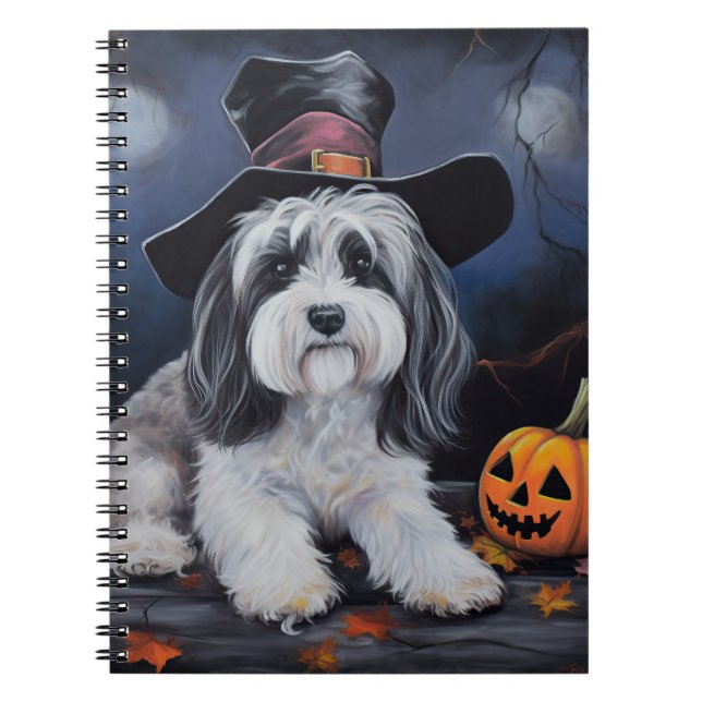 Havanese Pumpkins Halloween Scary Notebook (Front)