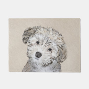 Havanese Puppy Painting - Cute Original Dog Art Doormat