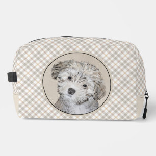 Havanese Puppy Painting Sable Original Pet Dog Art Dopp Kit