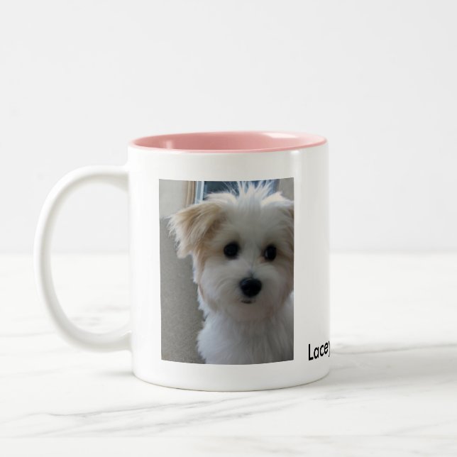 Havanese Puppy Two-Tone Coffee Mug (Left)