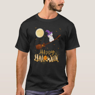 Havanese Ride Witch Shotgun Havanese Dog Halloween T-Shirt