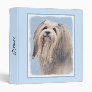 Havanese (Silver) Painting - Cute Original Dog Art Binder