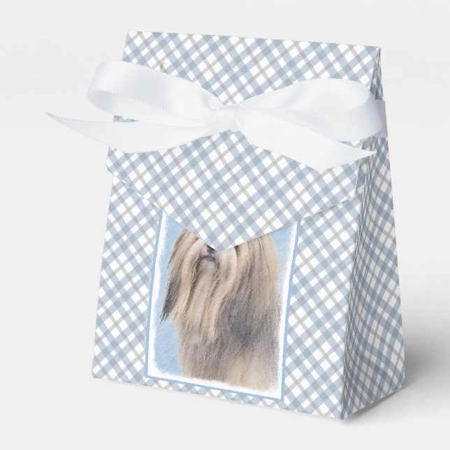 Havanese (Silver) Painting - Cute Original Dog Art Favor Box (Front Side)