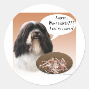 Havanese Turkey Classic Round Sticker