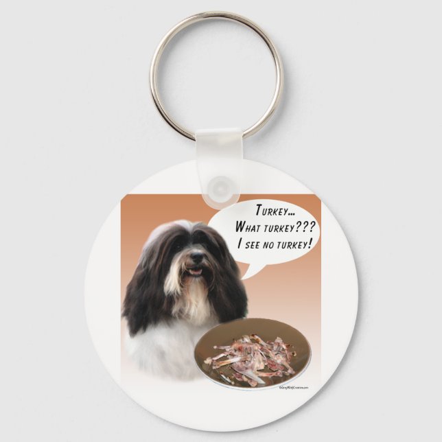 Havanese Turkey Keychain (Front)