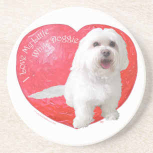 Havanese Valentine's Day Coaster