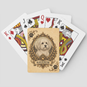 Havanese, Vintage Heritage Dog Playing Cards