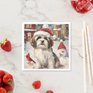 Havanese Winter Wonderland Christmas Joy Napkin