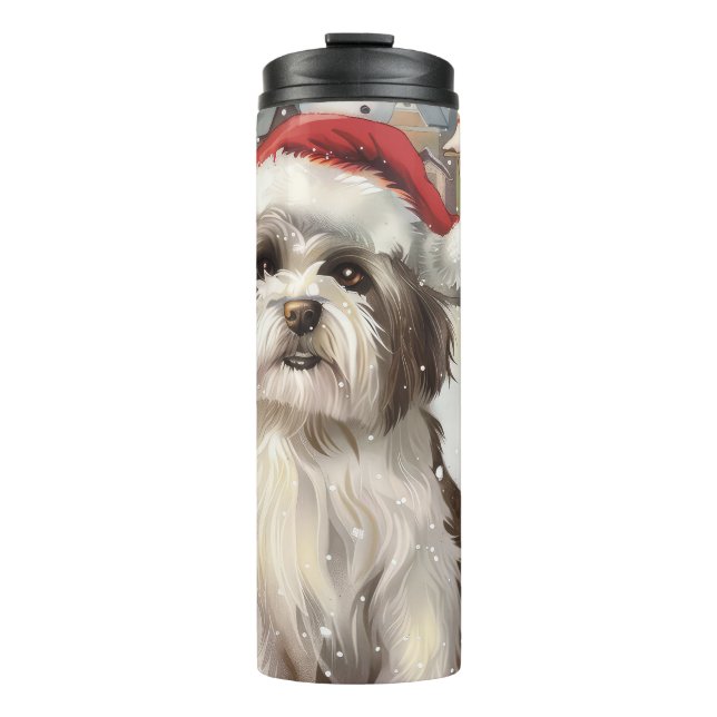 Havanese Winter Wonderland Christmas Joy Thermal Tumbler (Front)