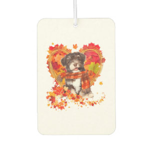 Havanese With Heart Made Of Autumn Leaves Air Freshener
