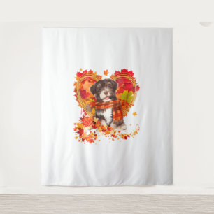 Havanese With Heart Made Of Autumn Leaves Tapestry