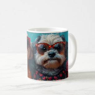 Havanese With Heart Roses Valentine's Day Coffee Mug