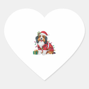 Havanese Xmas Lighting Santa Havanese Dog Christma Heart Sticker