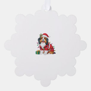 Havanese Xmas Lighting Santa Havanese Dog Christma Ornament Card