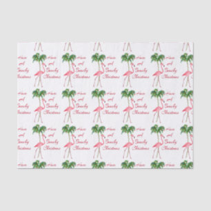 Have A Beachy Christmas Flamingo Tissue Paper