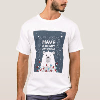 Have a Beary Christmas Polar Bear Art Illustration