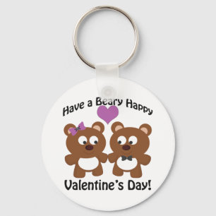 Have a Beary Happy Valentine's Day! Keychain