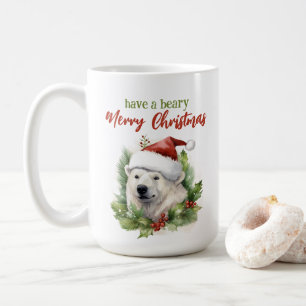 Have A Beary Merry Christmas Polar Bear Custom Coffee Mug