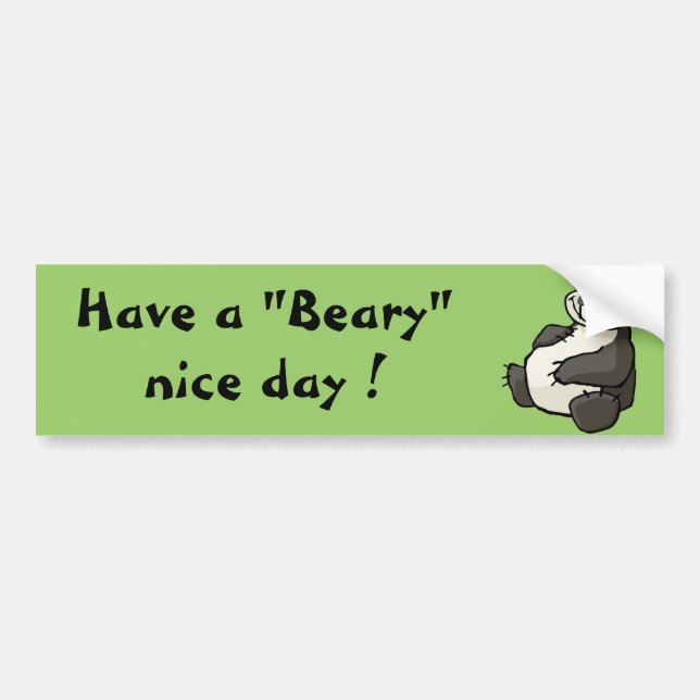 Have a beary nice day bumper sticker (Front)