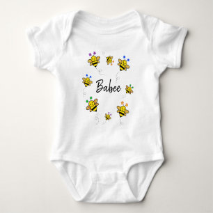 Have a bee-utiful day! Whimsical Bee  Baby Bodysuit