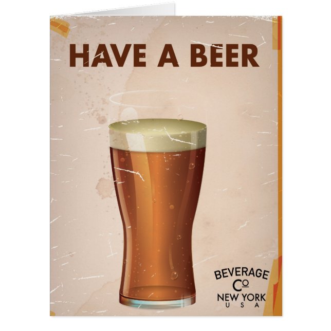 Have A Beer vintage Bar Poster (Front)