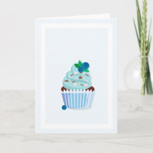Have a BERRY Happy Birthday Blueberry Cupcake Card