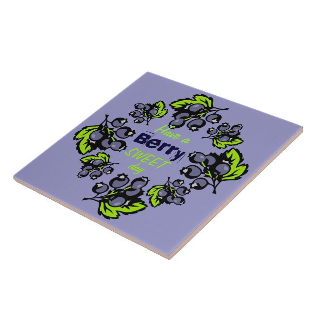 Have a Berry Sweet Day Blueberry Tile (Side)