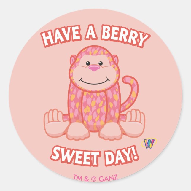 Have A Berry Sweet Day Classic Round Sticker (Front)