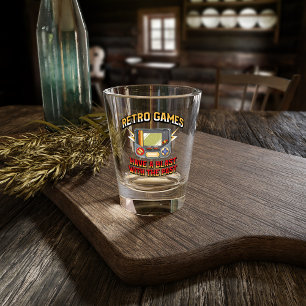Have a Blast with the Past - Retro Video Game Shot Glass